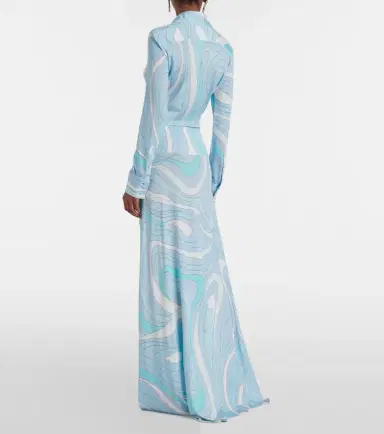 Pucci Marmo high-rise satin jersey maxi skirt | Thumbnail 5 Pucci Marmo high-rise satin jersey maxi skirt | Thumbnail 5