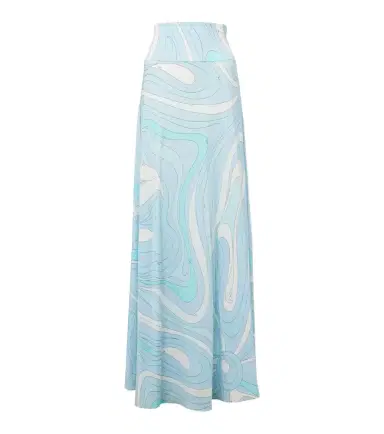 Pucci Marmo high-rise satin jersey maxi skirt | Thumbnail 1 Pucci Marmo high-rise satin jersey maxi skirt | Thumbnail 1