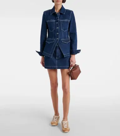 Veronica Beard Bowen denim miniskirt | Thumbnail 2 Veronica Beard Bowen denim miniskirt | Thumbnail 2