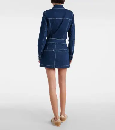 Veronica Beard Bowen denim miniskirt | Thumbnail 3 Veronica Beard Bowen denim miniskirt | Thumbnail 3