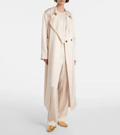 Leset Barb satin trench coat | Thumbnail 2 Leset Barb satin trench coat | Thumbnail 2
