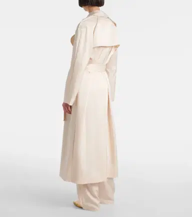Leset Barb satin trench coat | Thumbnail 3 Leset Barb satin trench coat | Thumbnail 3