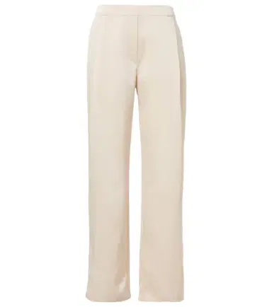 Leset Barb pleated high-rise satin pants | Thumbnail 1 Leset Barb pleated high-rise satin pants | Thumbnail 1