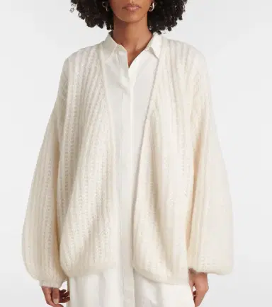 Toteme Open-front mohair-blend cardigan | Thumbnail 2 Toteme Open-front mohair-blend cardigan | Thumbnail 2