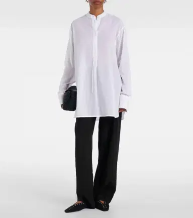 Toteme Oversized cotton voile shirt | Thumbnail 4 Toteme Oversized cotton voile shirt | Thumbnail 4