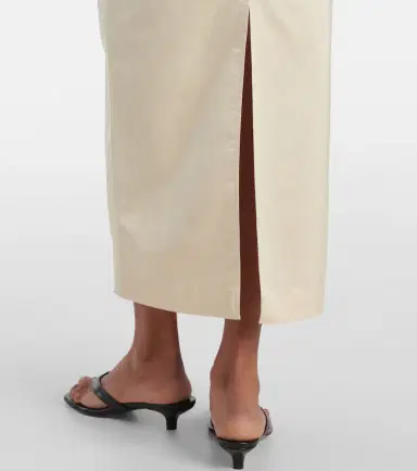 TOTEME Cotton-blend satin maxi skirt | Thumbnail 4 TOTEME Cotton-blend satin maxi skirt | Thumbnail 4