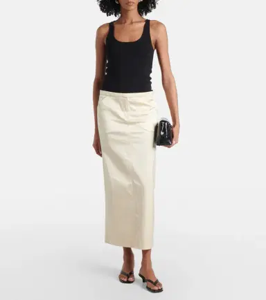 TOTEME Cotton-blend satin maxi skirt | Thumbnail 5 TOTEME Cotton-blend satin maxi skirt | Thumbnail 5