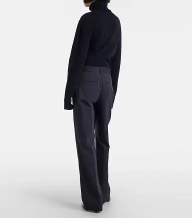 Toteme High-rise cotton straight pants | Thumbnail 4 Toteme High-rise cotton straight pants | Thumbnail 4