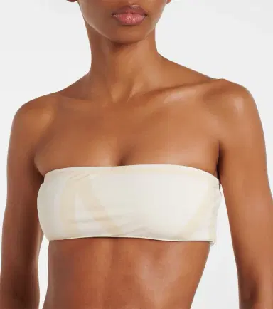 Toteme Monogram bandeau bikini top | Thumbnail 2 Toteme Monogram bandeau bikini top | Thumbnail 2