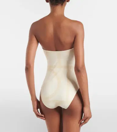 Toteme Monogram strapless jersey swimsuit | Thumbnail 2 Toteme Monogram strapless jersey swimsuit | Thumbnail 2
