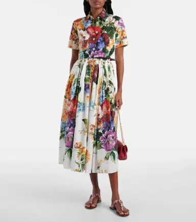 Dolce & Gabbana Cropped floral cotton shirt | Thumbnail 4 Dolce & Gabbana Cropped floral cotton shirt | Thumbnail 4