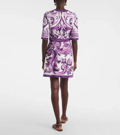 Dolce & Gabbana Majolica cotton-blend minidress | Thumbnail 4 Dolce & Gabbana Majolica cotton-blend minidress | Thumbnail 4