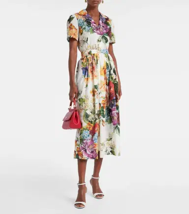 Dolce & Gabbana Floral cotton poplin shirt dress | Thumbnail 2 Dolce & Gabbana Floral cotton poplin shirt dress | Thumbnail 2