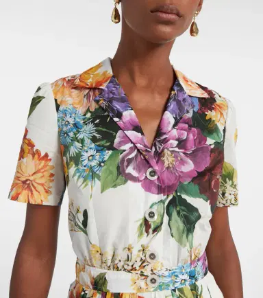Dolce & Gabbana Floral cotton poplin shirt dress | Thumbnail 3 Dolce & Gabbana Floral cotton poplin shirt dress | Thumbnail 3