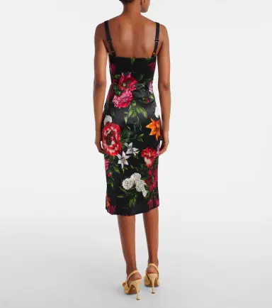 Dolce & Gabbana Floral satin midi dress | Thumbnail 5 Dolce & Gabbana Floral satin midi dress | Thumbnail 5