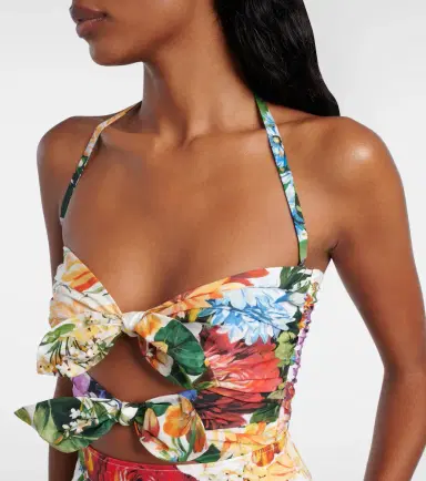 Dolce & Gabbana Cutout floral cotton crop top | Thumbnail 4 Dolce & Gabbana Cutout floral cotton crop top | Thumbnail 4