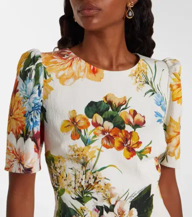 Dolce & Gabbana Floral cretonne midi dress | Thumbnail 3 Dolce & Gabbana Floral cretonne midi dress | Thumbnail 3