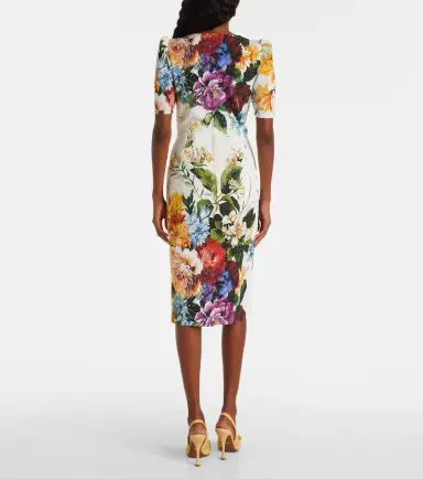 Dolce & Gabbana Floral cretonne midi dress | Thumbnail 4 Dolce & Gabbana Floral cretonne midi dress | Thumbnail 4