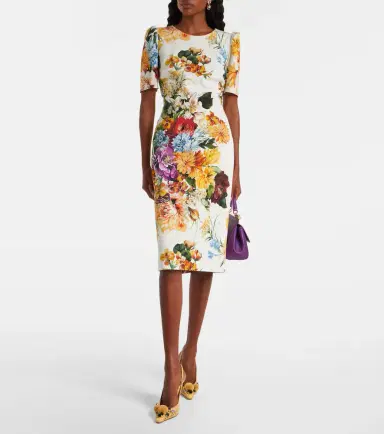 Dolce & Gabbana Floral cretonne midi dress | Thumbnail 5 Dolce & Gabbana Floral cretonne midi dress | Thumbnail 5