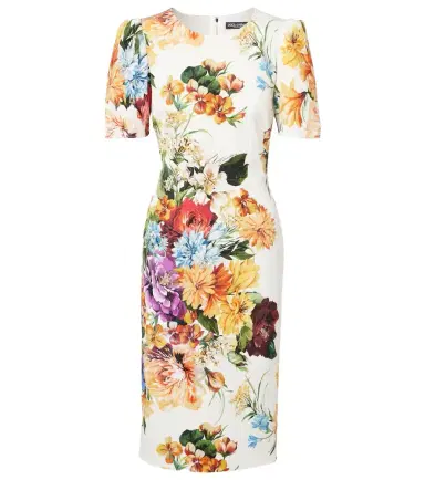 Dolce & Gabbana Floral cretonne midi dress | Thumbnail 1 Dolce & Gabbana Floral cretonne midi dress | Thumbnail 1