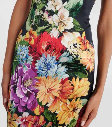 Dolce & Gabbana Floral satin midi dress | Thumbnail 2 Dolce & Gabbana Floral satin midi dress | Thumbnail 2