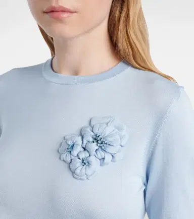 Dolce & Gabbana Floral-appliqué silk sweater | Thumbnail 5 Dolce & Gabbana Floral-appliqué silk sweater | Thumbnail 5