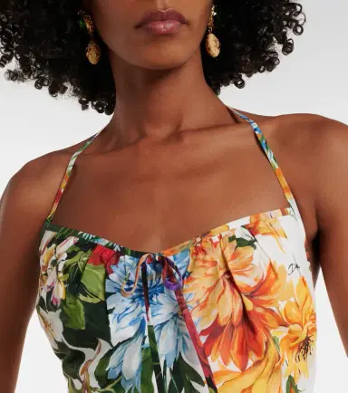 Dolce & Gabbana Floral cotton poplin crop top | Thumbnail 2 Dolce & Gabbana Floral cotton poplin crop top | Thumbnail 2