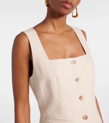 Posse Lucille pinstripe linen vest | Thumbnail 5 Posse Lucille pinstripe linen vest | Thumbnail 5
