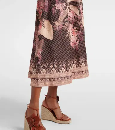 Zimmermann Illuminate floral linen midi dress | Thumbnail 2 Zimmermann Illuminate floral linen midi dress | Thumbnail 2