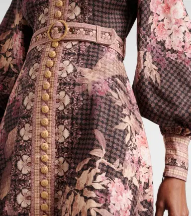 Zimmermann Illuminate floral linen midi dress | Thumbnail 3 Zimmermann Illuminate floral linen midi dress | Thumbnail 3