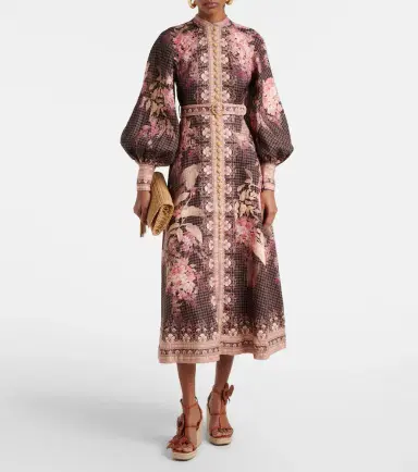 Zimmermann Illuminate floral linen midi dress | Thumbnail 4 Zimmermann Illuminate floral linen midi dress | Thumbnail 4