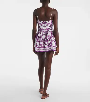 Dolce & Gabbana Majolica cotton poplin bustier dress | Thumbnail 4 Dolce & Gabbana Majolica cotton poplin bustier dress | Thumbnail 4