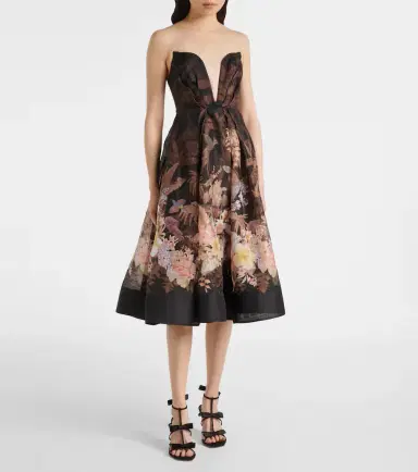 Zimmermann Illuminate Draped linen and cotton midi dress | Thumbnail 2 Zimmermann Illuminate Draped linen and cotton midi dress | Thumbnail 2