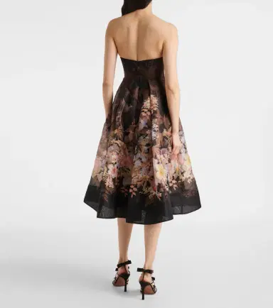 Zimmermann Illuminate Draped linen and cotton midi dress | Thumbnail 4 Zimmermann Illuminate Draped linen and cotton midi dress | Thumbnail 4