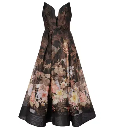 Zimmermann Illuminate Draped linen and cotton midi dress | Thumbnail 1 Zimmermann Illuminate Draped linen and cotton midi dress | Thumbnail 1