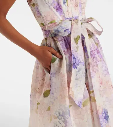 Zimmermann Dawning floral silk and linen corset dress | Thumbnail 2 Zimmermann Dawning floral silk and linen corset dress | Thumbnail 2