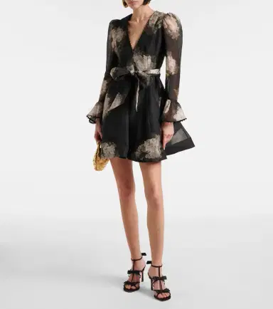 Zimmermann Balance floral linen and silk minidress | Thumbnail 3 Zimmermann Balance floral linen and silk minidress | Thumbnail 3