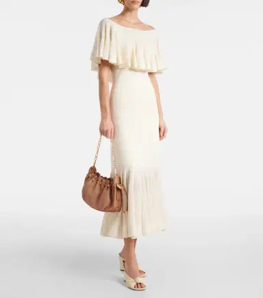 Zimmermann Illuminate pleated ribbed-knit midi skirt | Thumbnail 2 Zimmermann Illuminate pleated ribbed-knit midi skirt | Thumbnail 2