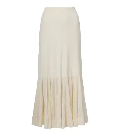 Zimmermann Illuminate pleated ribbed-knit midi skirt | Thumbnail 1 Zimmermann Illuminate pleated ribbed-knit midi skirt | Thumbnail 1