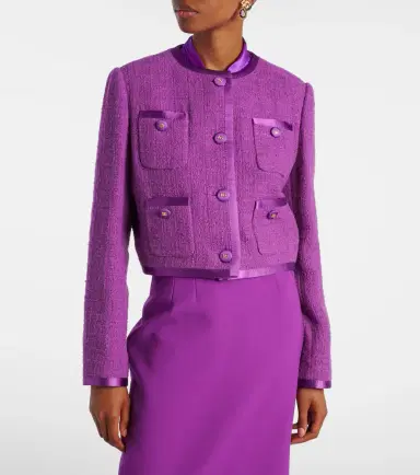 Dolce & Gabbana Cotton and silk-blend tweed jacket | Thumbnail 5 Dolce & Gabbana Cotton and silk-blend tweed jacket | Thumbnail 5