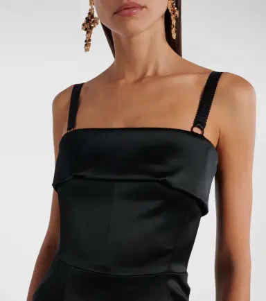 Dolce & Gabbana Satin midi dress | Thumbnail 4 Dolce & Gabbana Satin midi dress | Thumbnail 4
