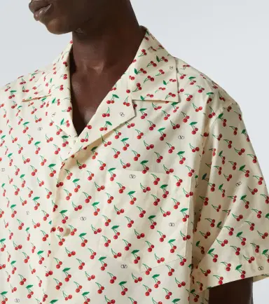 Valentino Cherryfic cotton poplin bowling shirt | Thumbnail 3 Valentino Cherryfic cotton poplin bowling shirt | Thumbnail 3