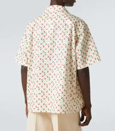 Valentino Cherryfic cotton poplin bowling shirt | Thumbnail 5 Valentino Cherryfic cotton poplin bowling shirt | Thumbnail 5