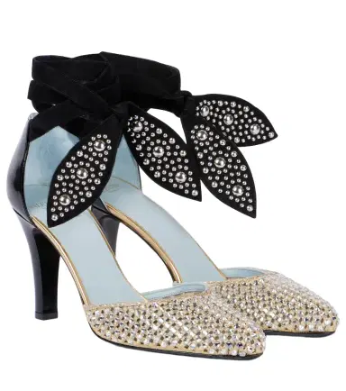 Valentino Garavani Foliefoliage 85 suede and leather pumps | Thumbnail 1 Valentino Garavani Foliefoliage 85 suede and leather pumps | Thumbnail 1