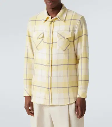 God’s True Cashmere Dreamer plaid cashmere shirt with moonstone | Thumbnail 3 God’s True Cashmere Dreamer plaid cashmere shirt with moonstone | Thumbnail 3