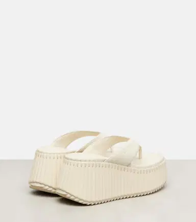 Chloé Chloé Nama leather platform thong sandals | Thumbnail 4 Chloé Chloé Nama leather platform thong sandals | Thumbnail 4