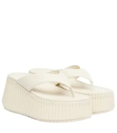 Chloé Chloé Nama leather platform thong sandals | Thumbnail 1 Chloé Chloé Nama leather platform thong sandals | Thumbnail 1