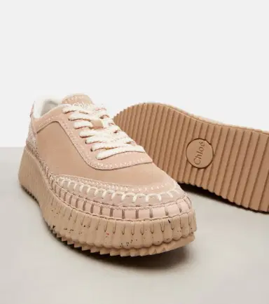 Chloé Chloé Nama suede platform sneakers | Thumbnail 4 Chloé Chloé Nama suede platform sneakers | Thumbnail 4