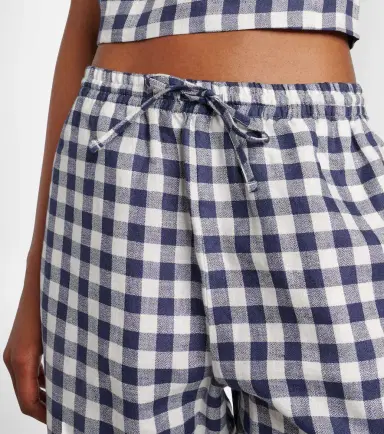 ASCENO Aurelia gingham linen wide-leg pants | Thumbnail 3 ASCENO Aurelia gingham linen wide-leg pants | Thumbnail 3