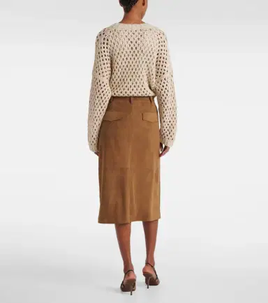 Brunello Cucinelli Suede midi skirt | Thumbnail 2 Brunello Cucinelli Suede midi skirt | Thumbnail 2